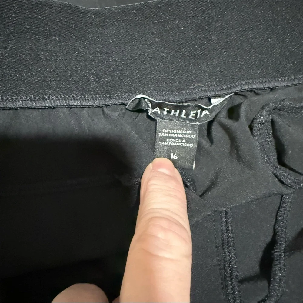 Athleta Brooklyn Heights Pleated High Rise Wide Leg Pants Black Size 16 533436 - Picture 6 of 9